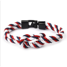 Fashional woven bracelet high quality nylon rope rope magnetic bracelet